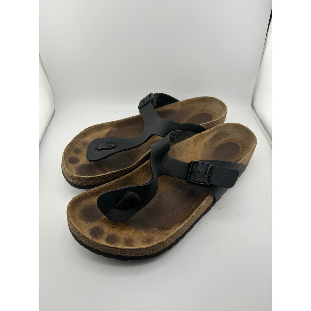 Birkenstock Gizeh Black Birko-Flor Thong Sandals Size 41 Unisex